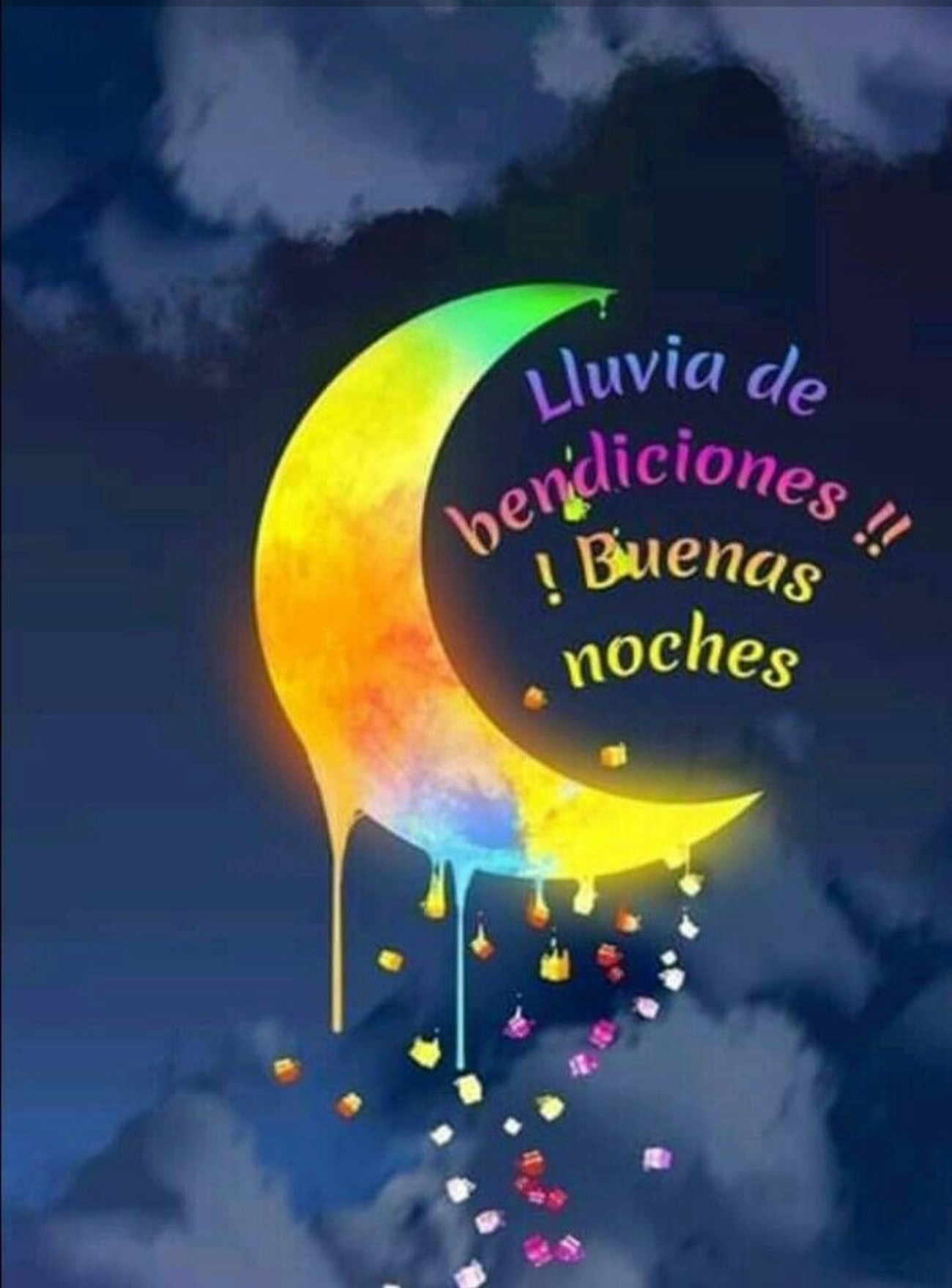 Buenas Noches lluvia de bendiciones 442 - BonitasImagenes.net