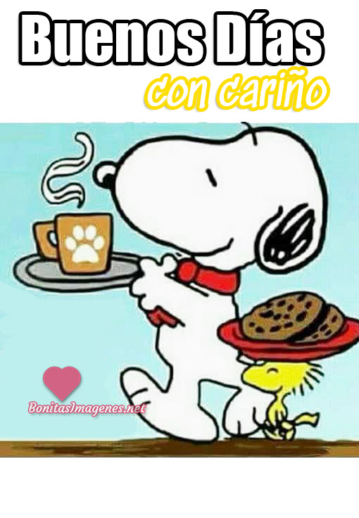 Buenos Días con cariño imágenes lindas Snoopy