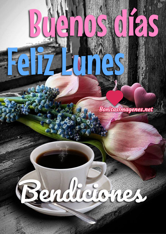 Buenos días Feliz Lunes bendiciones 