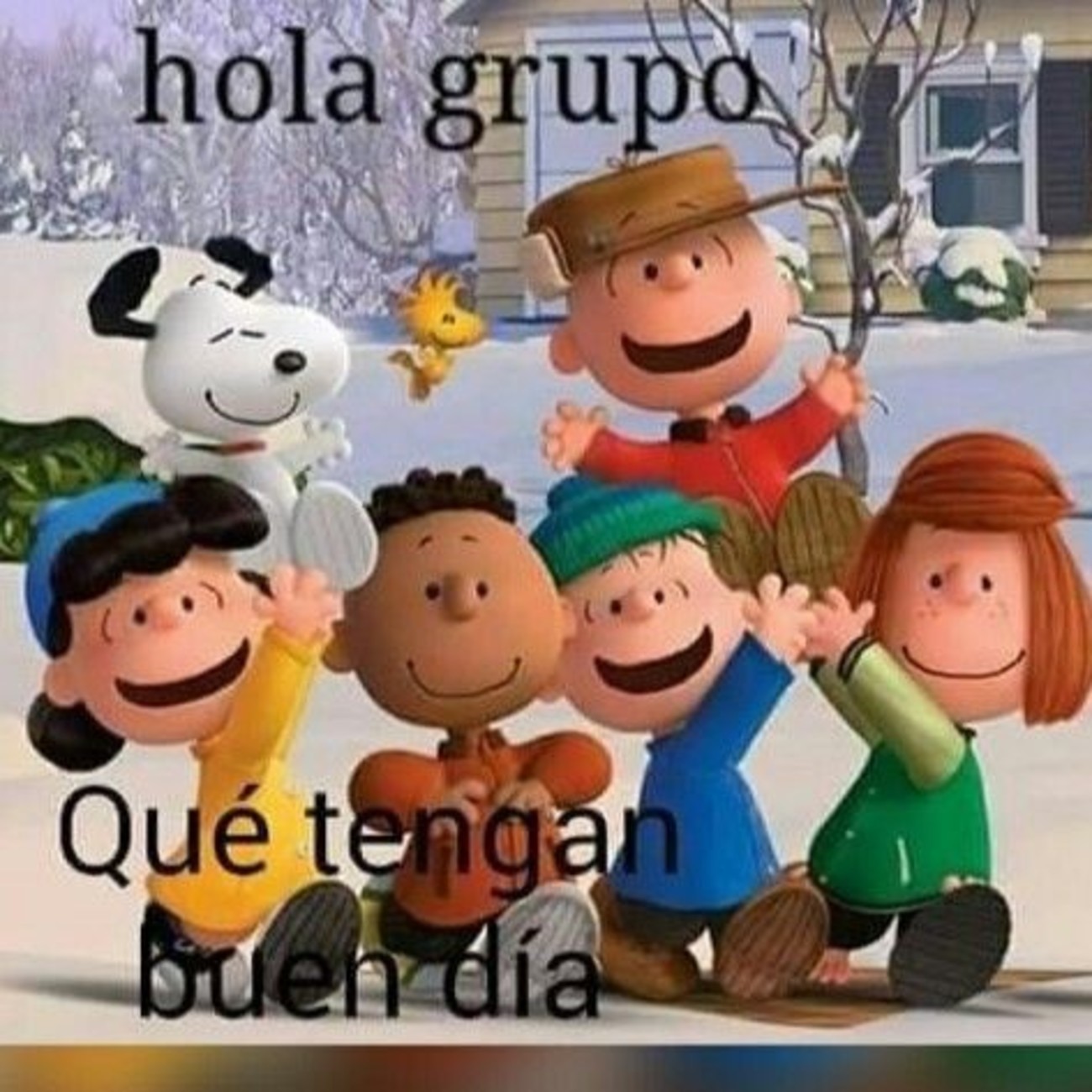 Buenos Dias grupo con Snoopy 727