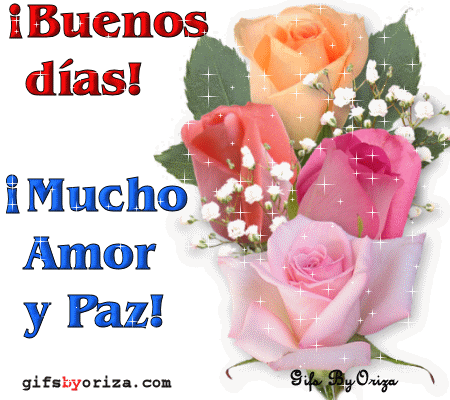 Buenos Días mucho amor y paz GIF 862