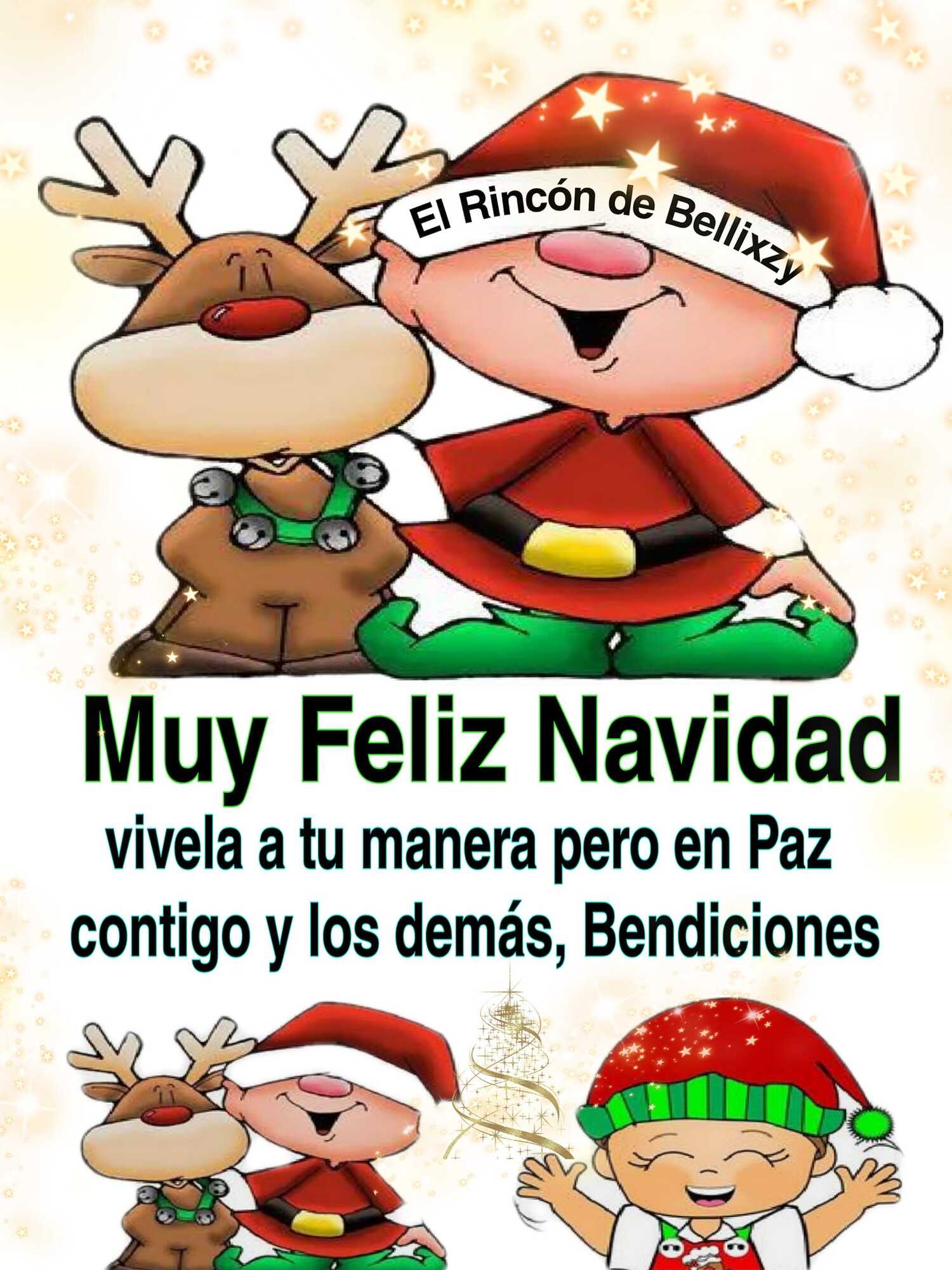 Muy Feliz Navidad vivela a tu manera pero en Paz contigo y los demás Bendiciones