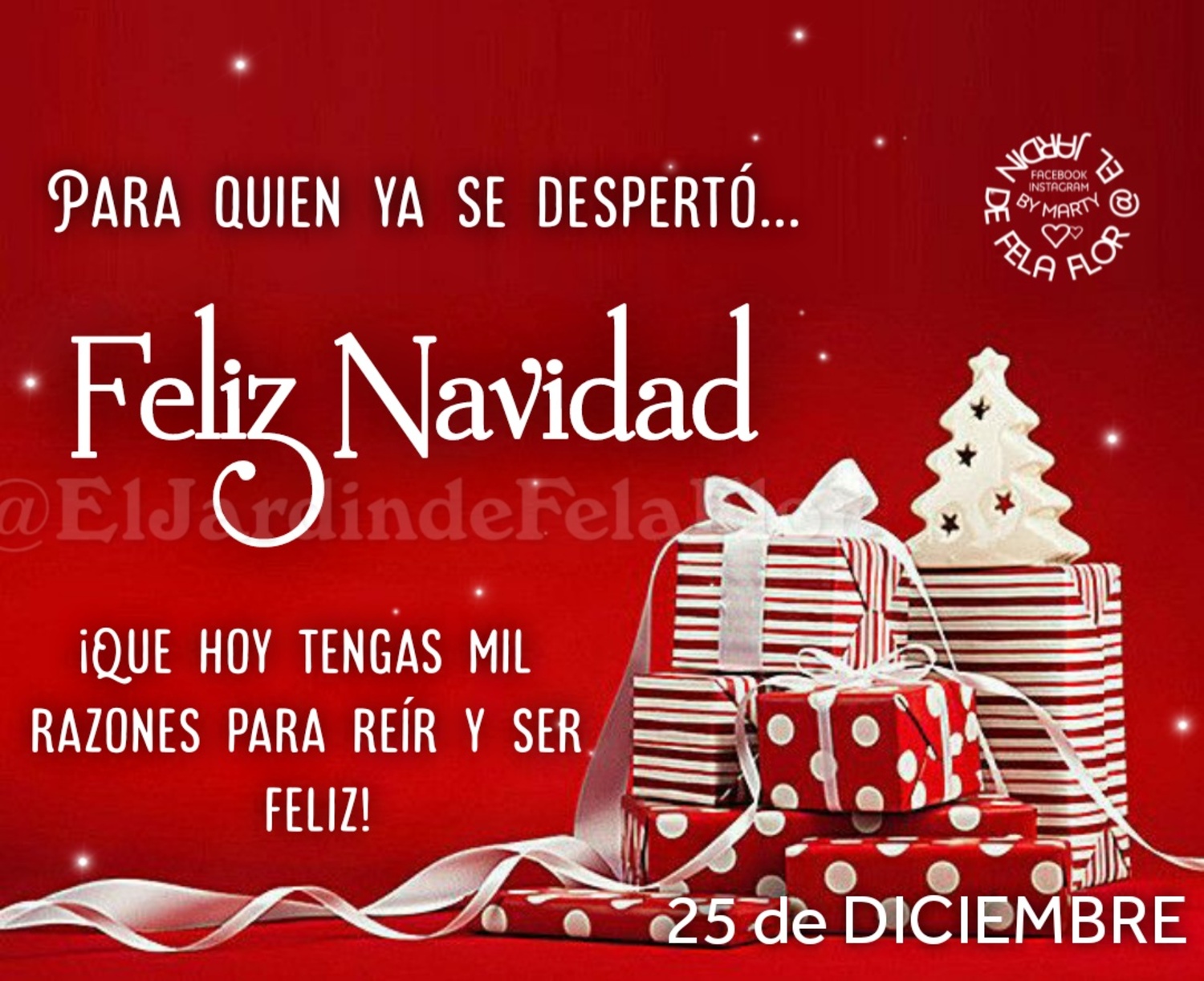 Para quien ya se desperto Feliz Navidad 25 de Diciembre