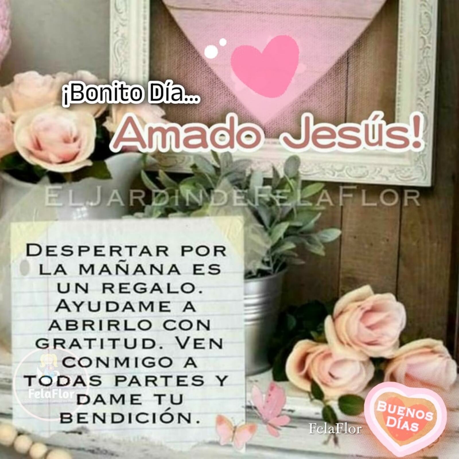 Bonito Día Amado Jesús despertar por la mañana es un regalo