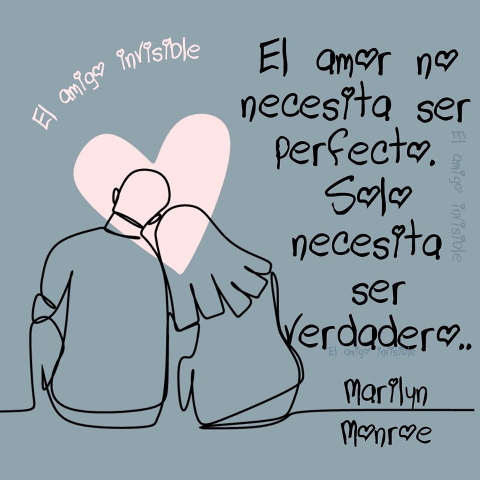 El amor no necesita ser perfecto solo necesita ser verdadero Marilyn Monroe