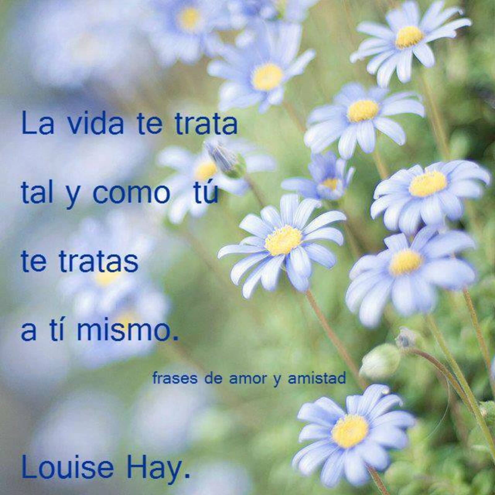 La vida te trata tal y como tú te tratas a tí mismo Louise Hay