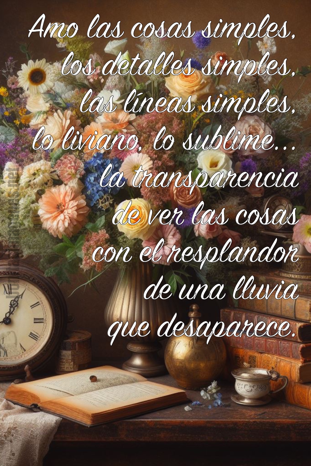 hermosas frases amo las cosas simples